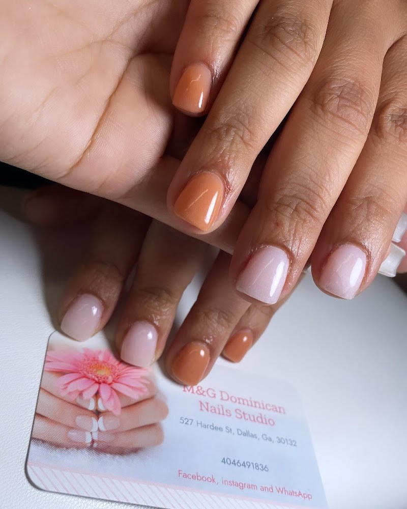 Gel nail art with Dominican flair