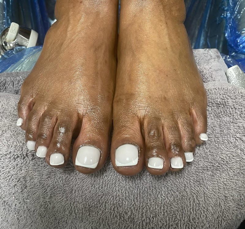 Inside M & G Dominican Nails Studio - clean, welcoming salon